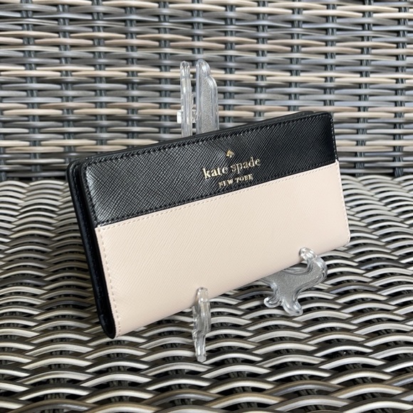 Kate Spade Staci Colorblock Large Slim Bifold Wallet - Picture 15 of 16
